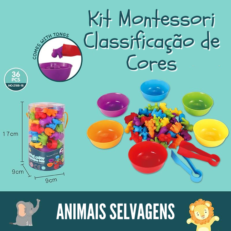 Mini Bichinhos de Classificação de Cores com Pinça