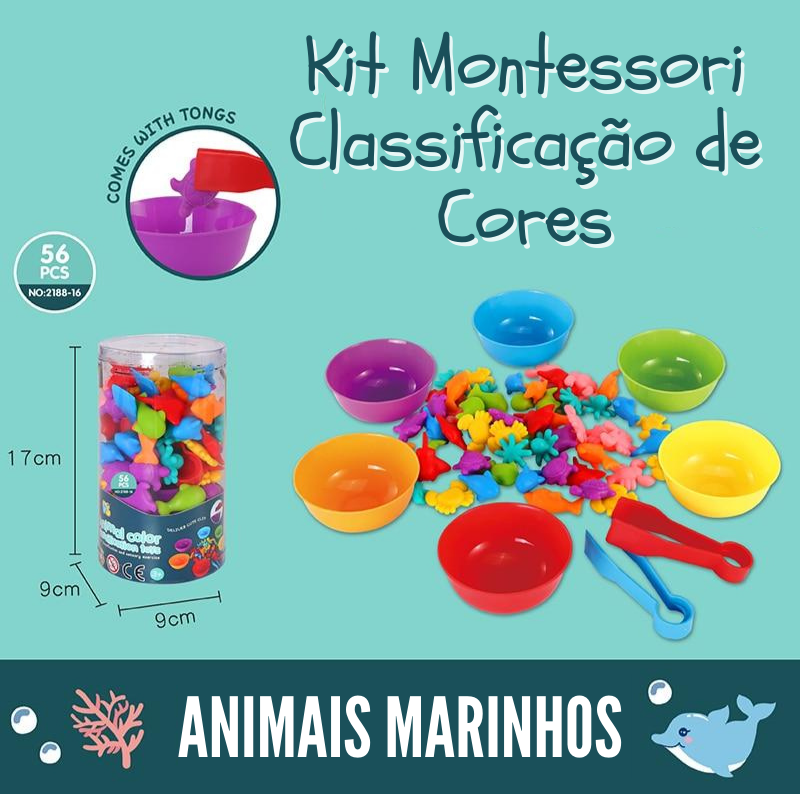 Mini Bichinhos de Classificação de Cores com Pinça