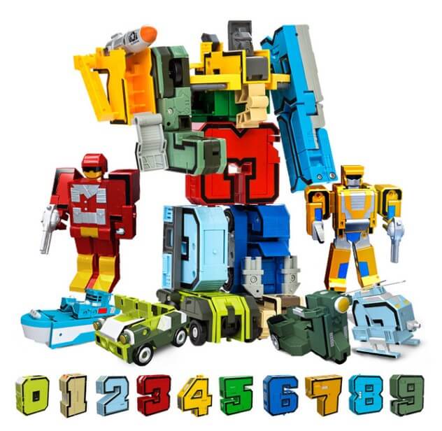 Super Transformers - Números, veículos e o Super Robô